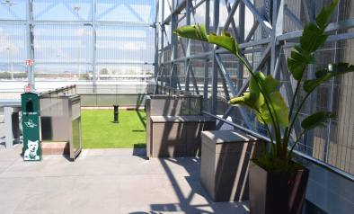 Zona para mascotas en el aeropuerto de Barcelona