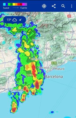 Tormentas en el Baix Llobregat