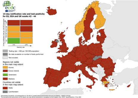 Países zonas de riesgo- zonas rojas EU/EEA y UK